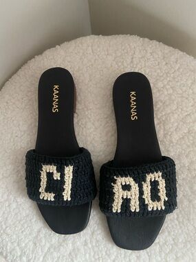 Kaanas Serin CIAO Handwoven Crochet Sandals - SIZE 6